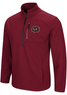 Colosseum Temple Owls Mens Maroon Townie Long Sleeve 1/4 Zip Pullover