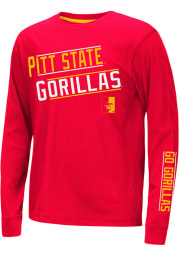 Colosseum Pitt State Gorillas Youth Red Groomed Long Sleeve T-Shirt