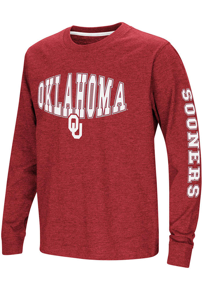 Colosseum Oklahoma Sooners Youth Crimson Spike Long Sleeve T-Shirt