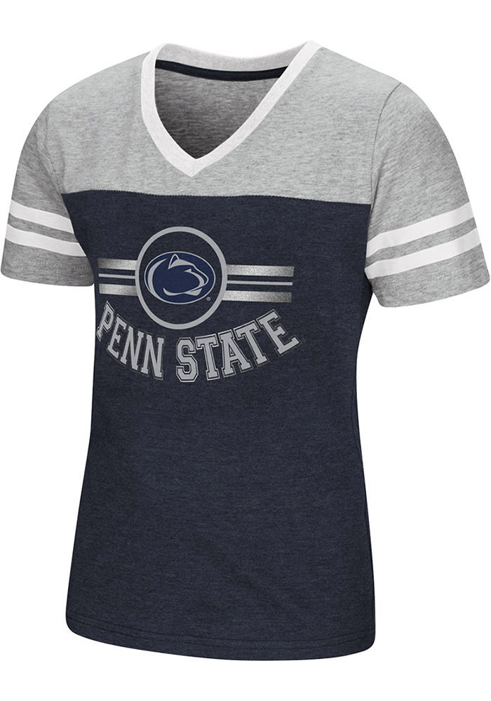 Colosseum Penn State Nittany Lions Girls Navy Blue Pee Wee Short Sleeve Fashion T-Shirt