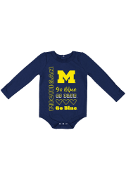 Colosseum Michigan Wolverines Baby Navy Blue Its Still Good LS Tops LS One Piece