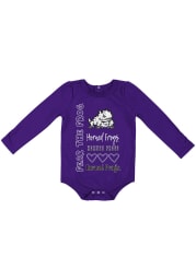 Colosseum TCU Horned Frogs Baby Purple Its Still Good LS Tops LS One Piece