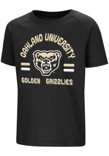 Colosseum Oakland University Golden Grizzlies Toddler Black Cowboys Short Sleeve T-Shirt