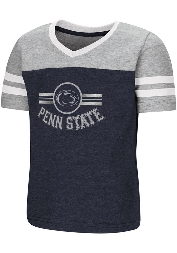 Colosseum Penn State Nittany Lions Toddler Girls Navy Blue Pee Wee Short Sleeve T-Shirt