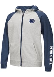 Colosseum Penn State Nittany Lions Youth Grey Parabolic Long Sleeve Full Zip Jacket