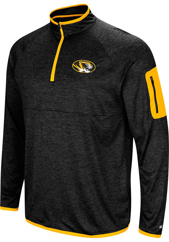 Colosseum Missouri Tigers Mens Charcoal Amnesia Long Sleeve 1/4 Zip Pullover