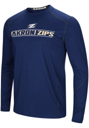 Colosseum Akron Zips Navy Blue Bayous Long Sleeve T-Shirt