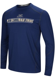 Colosseum John Carroll Blue Streaks Navy Blue Bayous Long Sleeve T-Shirt
