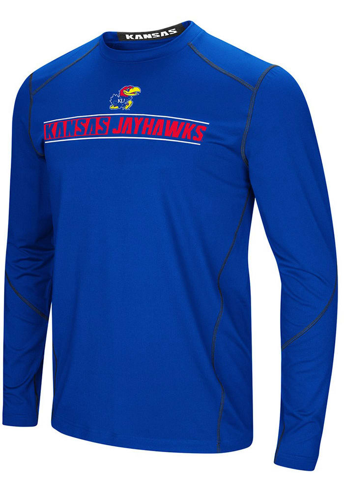 Colosseum Kansas Jayhawks Blue Bayous Long Sleeve T-Shirt