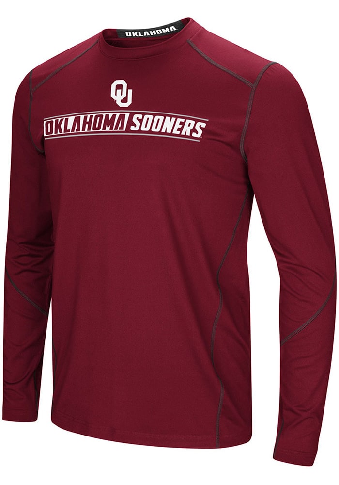 Colosseum Oklahoma Sooners Crimson Bayous Long Sleeve T-Shirt