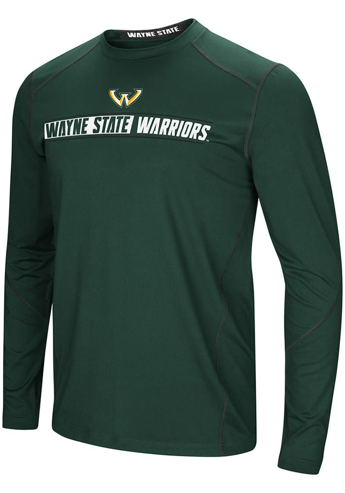 Colosseum Wayne State Warriors Green Bayous Long Sleeve T-Shirt