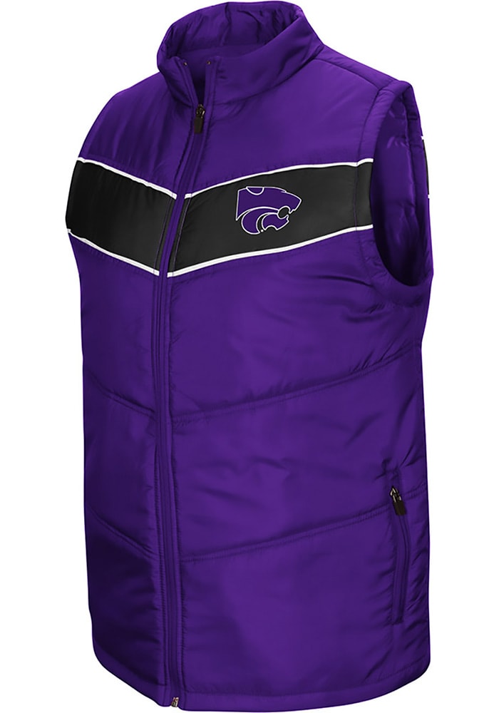 Colosseum K-State Wildcats Mens Purple Beaulieu Sleeveless Jacket