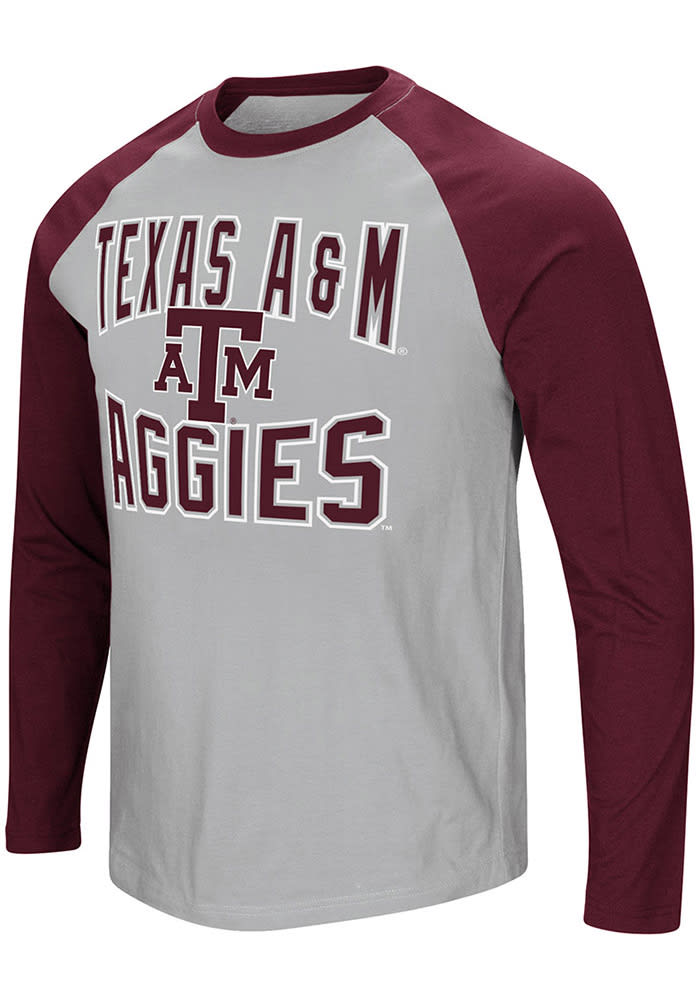 Colosseum Texas A&M Aggies Grey Cajun Long Sleeve T Shirt