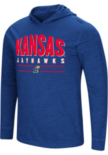 Colosseum Kansas Jayhawks Blue Do It For You Long Sleeve Fashion T Shirt