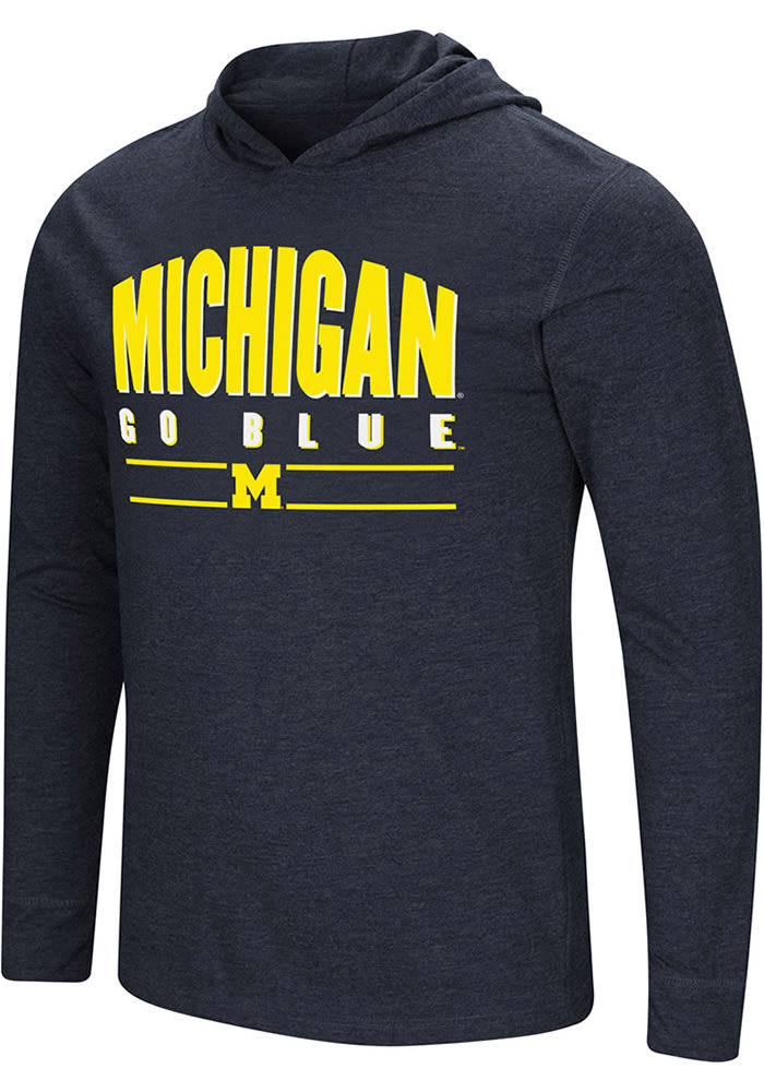 Colosseum Michigan Wolverines Navy Blue Do It For You Long Sleeve Fashion T Shirt
