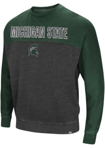 Colosseum Michigan State Spartans Mens Charcoal Nice Hit Long Sleeve Fashion Sweatshirt