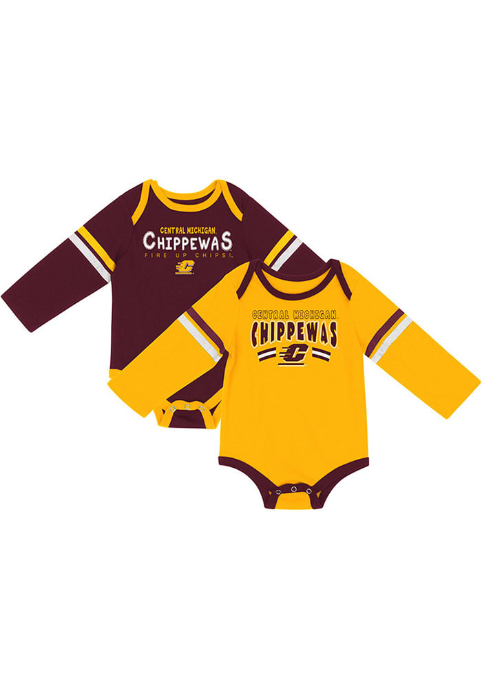 Colosseum Central Michigan Chippewas Baby Maroon Super One Piece