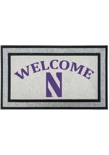 Ash Northwestern Wildcats Welcome 18x30 Door Mat