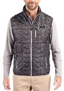 Cutter and Buck Big 12 Mens Black Rainier PrimaLoft Printed Sleeveless Jacket
