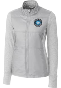Cutter and Buck Charlotte FC Womens Grey Stealth Light Weight Jacket