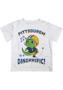 Infant Pitt Panthers White Vive La Fete Dino-Riffic Short Sleeve T-Shirt