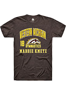 Maddie Kmetz Western Michigan Broncos Brown NIL Arch Logo Short Sleeve Player T Shirt