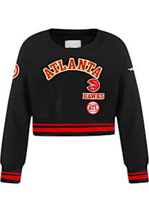 Pro Standard Atlanta Hawks Girls Black Retro Classics Long Sleeve Sweatshirt