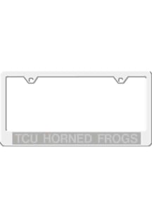 TCU Horned Frogs silver Acrylic License Plate Frame - Silver