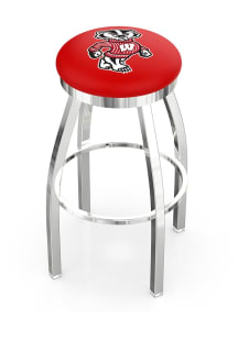 Wisconsin Badgers Mascot Chrome Pub Stool