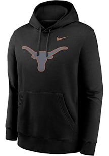 Nike Texas Longhorns Mens Black Color Pop Long Sleeve Hoodie