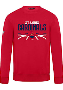 Levelwear St Louis Cardinals Mens Red Zane Arcade Long Sleeve Crew Sweatshirt