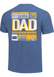 Pitt Panthers Tiles Dad Short Sleeve T Shirt - Blue