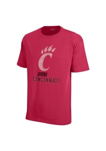 Cincinnati Bearcats Distressed Short Sleeve T Shirt - Red