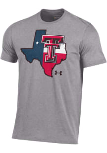 Under Armour Texas Tech Red Raiders Grey charged cotton Short Sleeve T Shirt