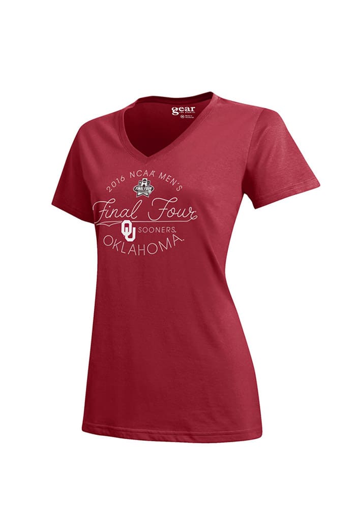 Oklahoma Sooners Womens Crimson Script Short Sleeve T-Shirt