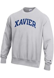 Champion Xavier Musketeers Mens Grey Reverse Weave Long Sleeve Crew Sweatshirt