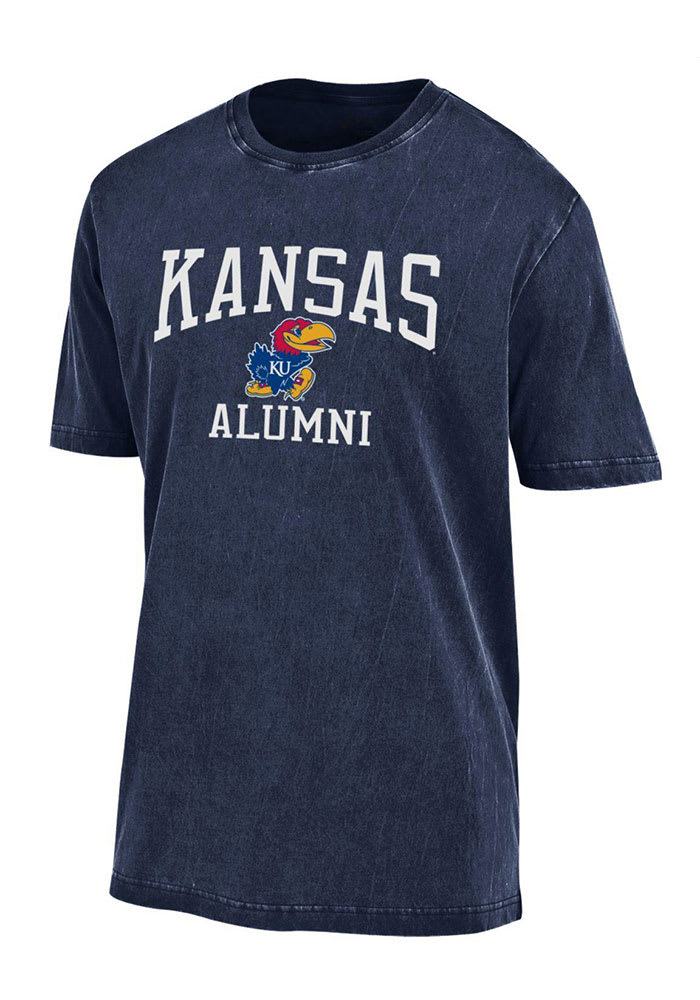 Kansas Jayhawks Navy Blue Outta Town Alumni Short Sleeve T Shirt