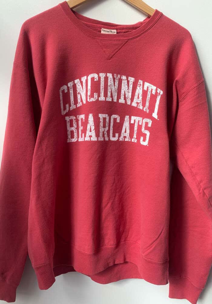 Cincinnati Bearcats Womens Comfort Wash Crew Sweatshirt