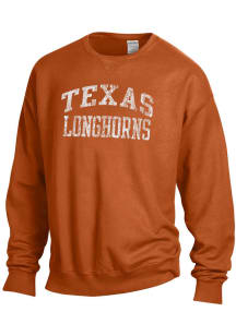 Texas Longhorns Womens Burnt Orange Comfort Wash Crew Sweatshirt