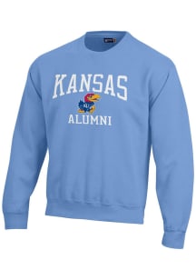 Kansas Jayhawks Mens Blue Alumni Long Sleeve Crew Sweatshirt