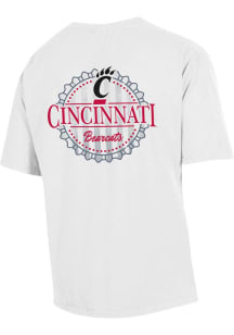 Cincinnati Bearcats Womens White Comfort Wash Short Sleeve T-Shirt