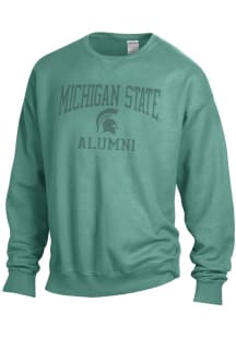 Mens Green Michigan State Spartans Alumni Crew Sweatshirt