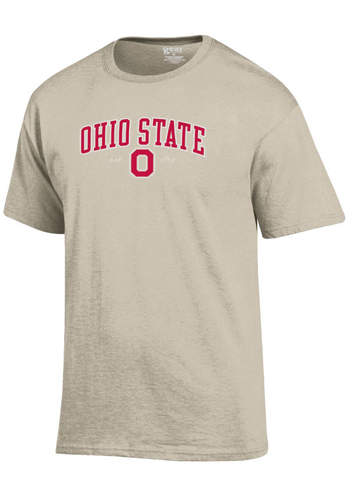 Ohio State Buckeyes Oatmeal Arch Name Short Sleeve T Shirt