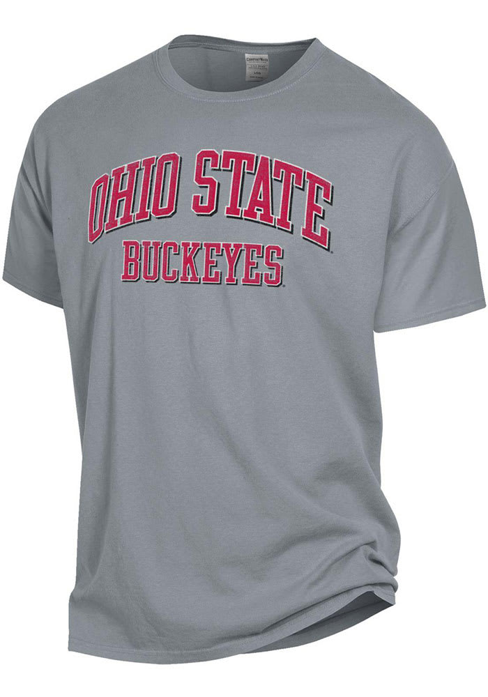 Ohio State Buckeyes Grey Comfort Wash Short Sleeve T Shirt