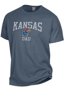 Kansas Jayhawks Navy Blue Comfort Wash Dad Short Sleeve T Shirt