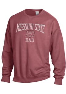 Missouri State Bears Mens Maroon Comfort Wash Dad Long Sleeve Crew Sweatshirt