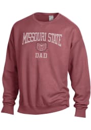 Missouri State Bears Mens Maroon Comfort Wash Dad Long Sleeve Crew Sweatshirt