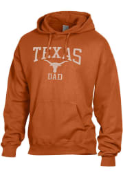 Texas Longhorns Mens Burnt Orange Comfort Wash Dad Long Sleeve Hoodie