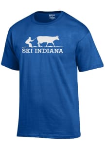 Indiana Blue Ski Cow Short Sleeve T Shirt