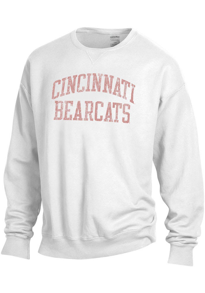 Cincinnati Bearcats Womens White Classic Logo Crew Sweatshirt